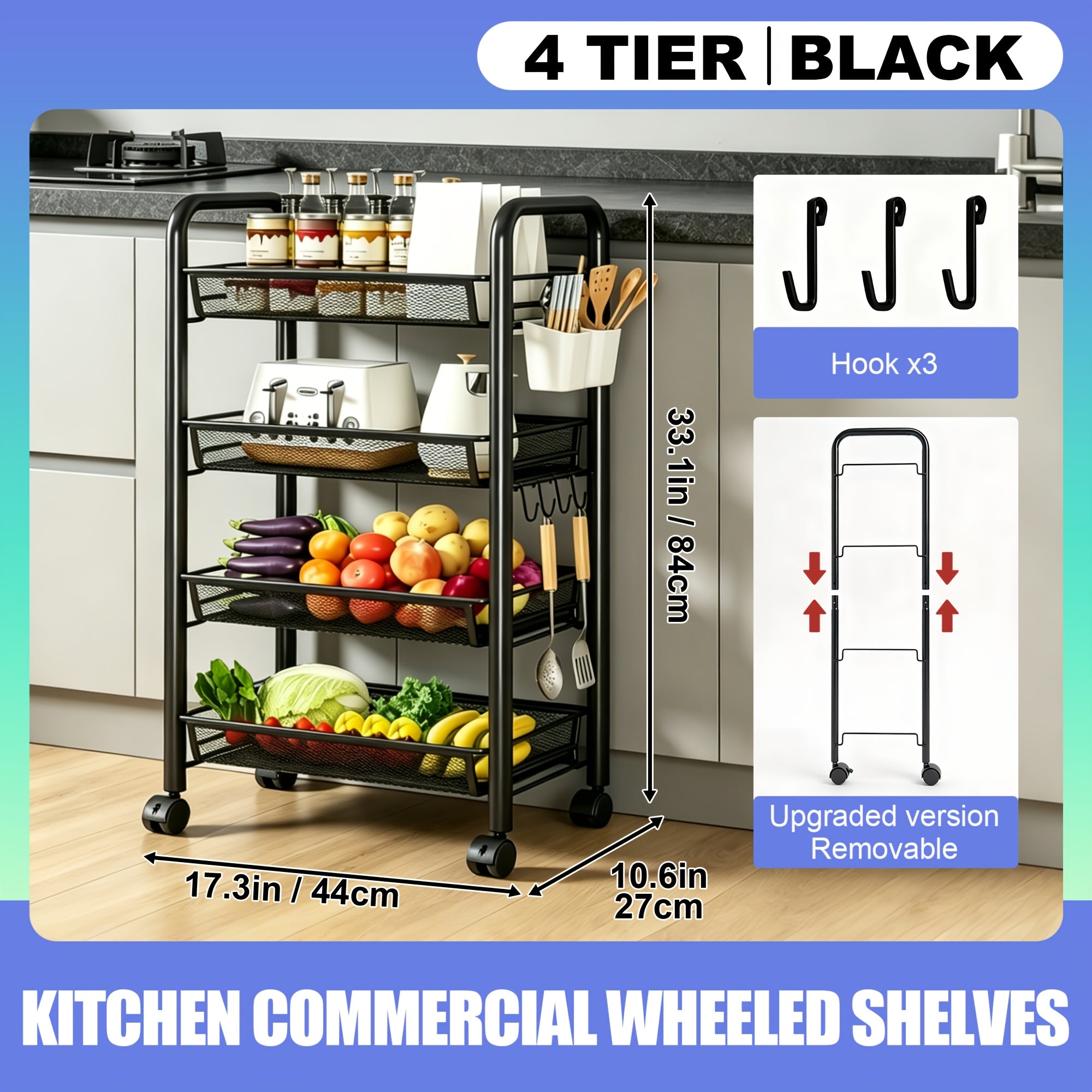 Storage Rack – Heavy-Duty 3/4/5 Tier Adjustable Home Storage Rack – durable multi-purpose storage