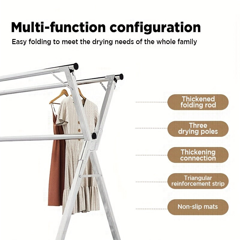 Premium Adjustable Home Storage Rack – durable multi-purpose storage, Clothes Drying Rack 63 And 78 7 Two Types Retractable Length And Folding Outdoor, designed for American homes, daily convenience and practical gifting