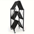 Premium Adjustable Home Storage Rack – durable multi-purpose storage, 3 4 5-Tier Unassembled Storage Rack Equipped with Wheeled Multi-Layer Storage Shelves Portable Floor-Standing, designed for American homes, daily convenience and practical gifting