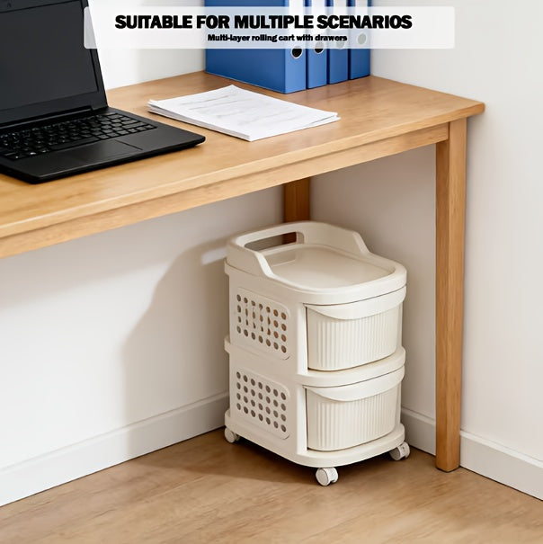 Easy-Access 2/3/4/5 Tier Stackable Storage Drawer – smooth-access cabinet organization, 2 3 4 5 Tier Large Capacity Rolling Cart with Drawers 4-Wheel Sturdy Durable, designed for American homes, daily convenience and practical gifting