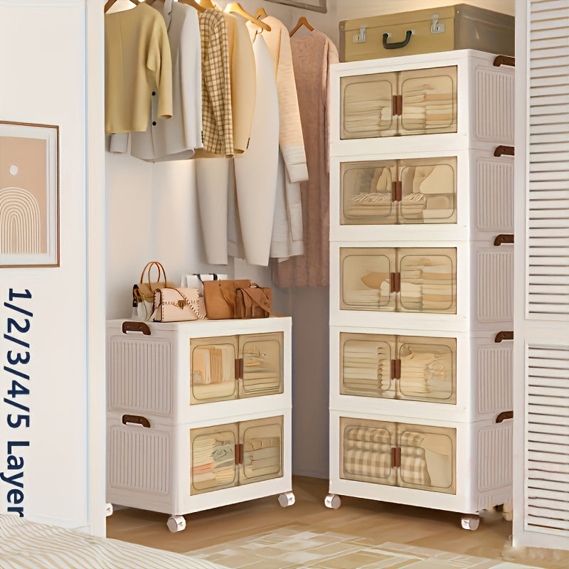Space-Saving Stackable Home Storage Bins – portable space-saving storage, 1 2 3 4 5Layer Extra Large Storage Cabinet Multi-tier Foldable Storage Box with, designed for American homes, daily convenience and practical gifting