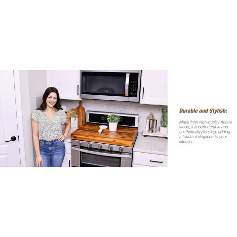 Premium Kitchen Cutting Board – durable food prep and serving, Acacia Wood Stove Cover for Gas Electric Burners 29 21 x21 22 x2 12, designed for American homes, daily convenience and practical gifting
