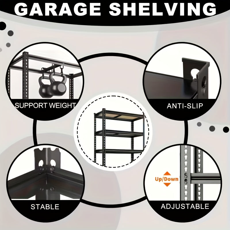 Modern 2pcs Adjustable Home Storage Rack – durable multi-purpose storage, 2pcs Heavy-Duty Metal Shelving Unit 60 72 Inch Hige 60 72 Sections 2000 Lbs, designed for American homes, daily convenience and practical gifting