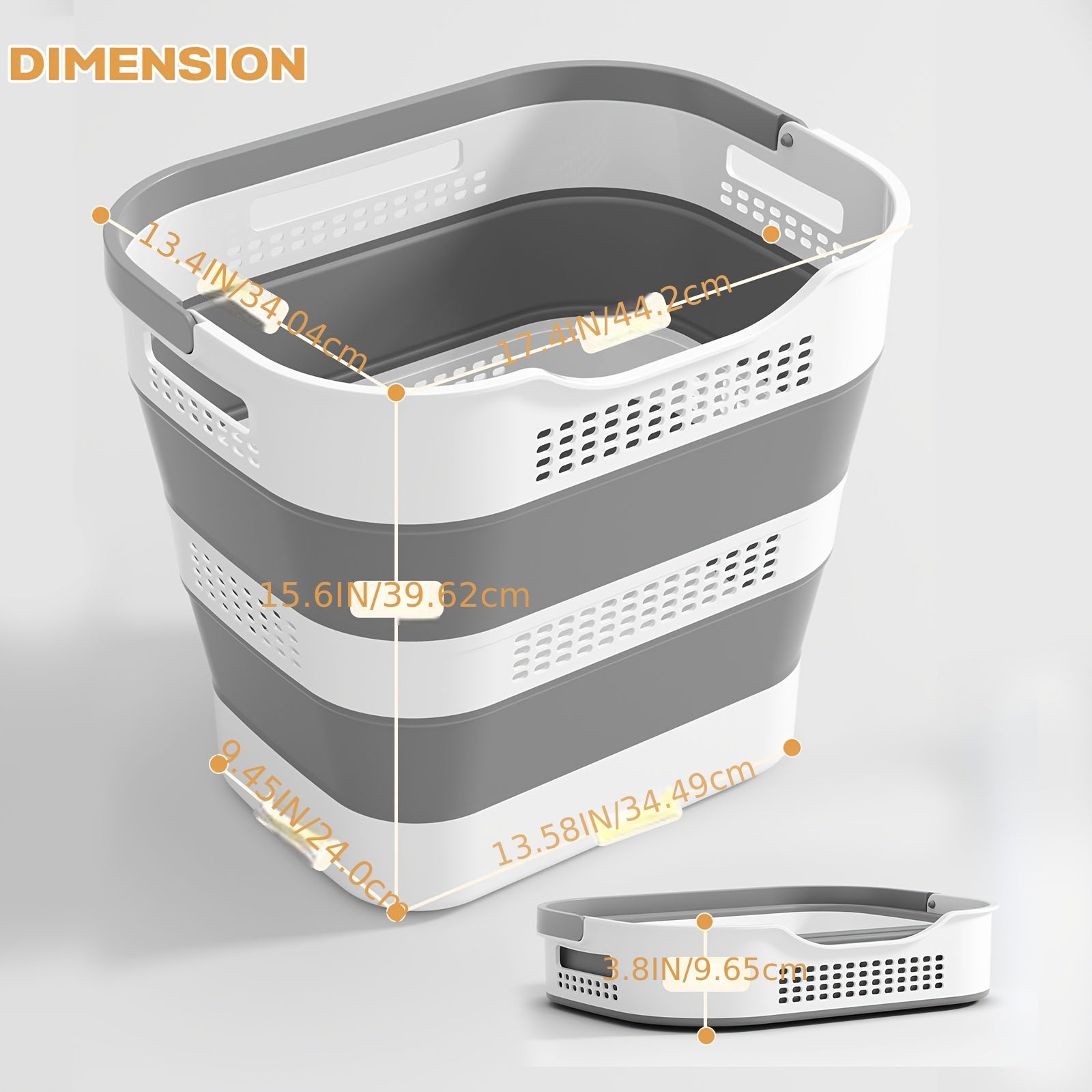 Versatile Stackable Home Storage Bins – portable space-saving storage, Collapsible Laundry Basket 43L 11 5 Gallon Foldable Laundry Basket Plastic with Handles Pop, designed for American homes, daily convenience and practical gifting