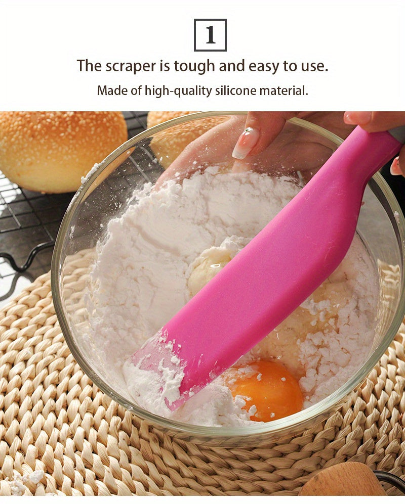 Kitchen Essential – 2pcs Large Silicone Mixing Jam Spatula Cake Cream Heat-Resistant Kitchen Scraper, Kitchen Supplies Kitchen Additions, Christmas Gift, Suitable for Cooking And Baking, Eas