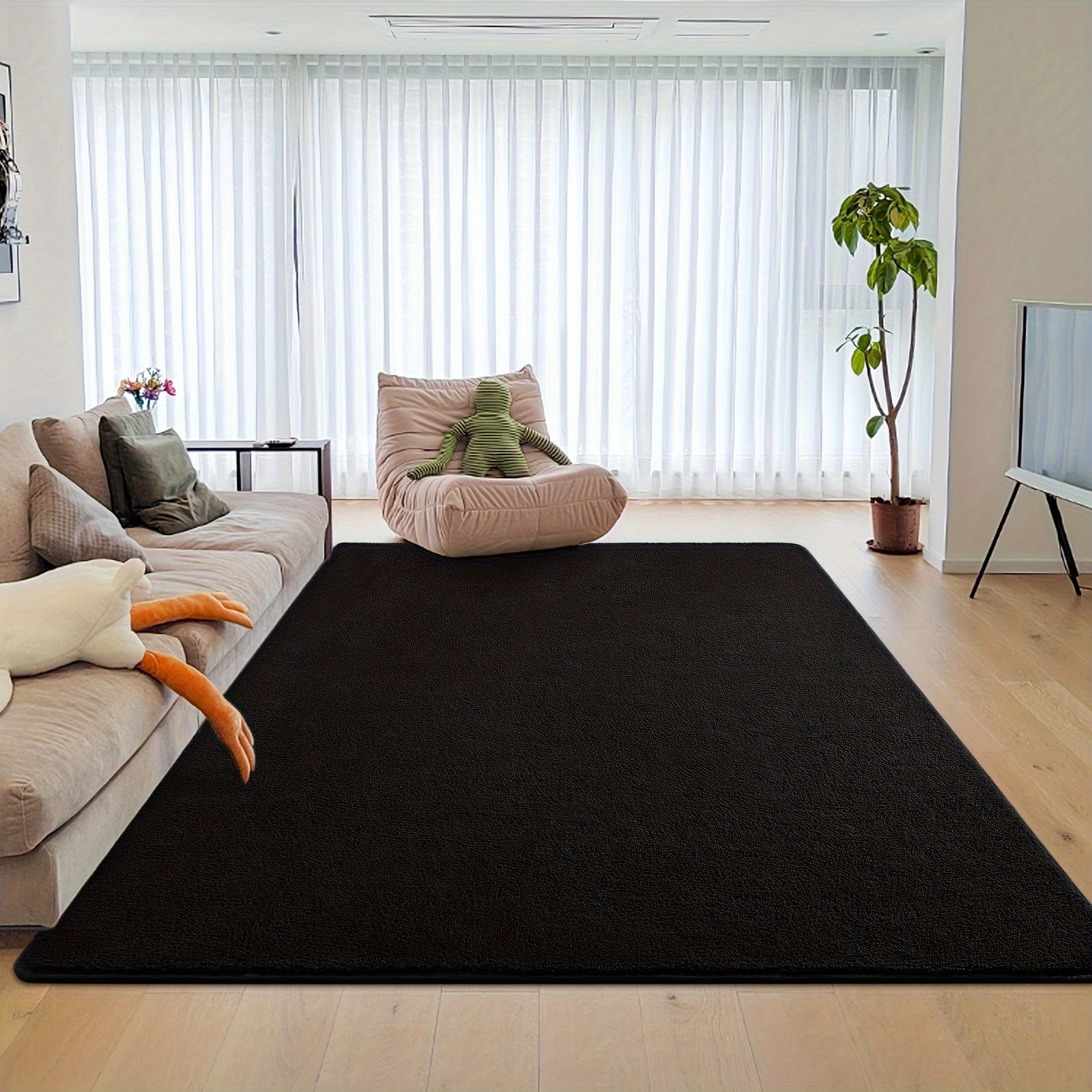 Soft Area Rug – Large Plush Carpet Suitable for Living Room & Bedroom - Soft Fluffy Floor Mat with Plush Pile, Machine Washable Non-Slip, Large Rectangular Indoor Carpet for Home Dorm Office