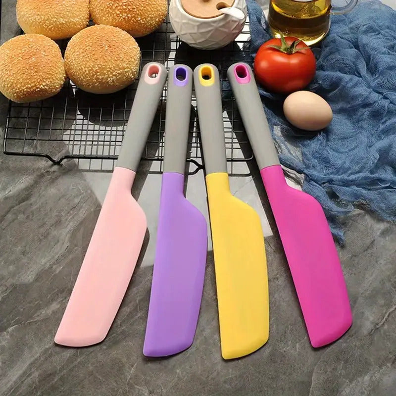 Kitchen Essential – 2pcs Large Silicone Mixing Jam Spatula Cake Cream Heat-Resistant Kitchen Scraper, Kitchen Supplies Kitchen Additions, Christmas Gift, Suitable for Cooking And Baking, Eas