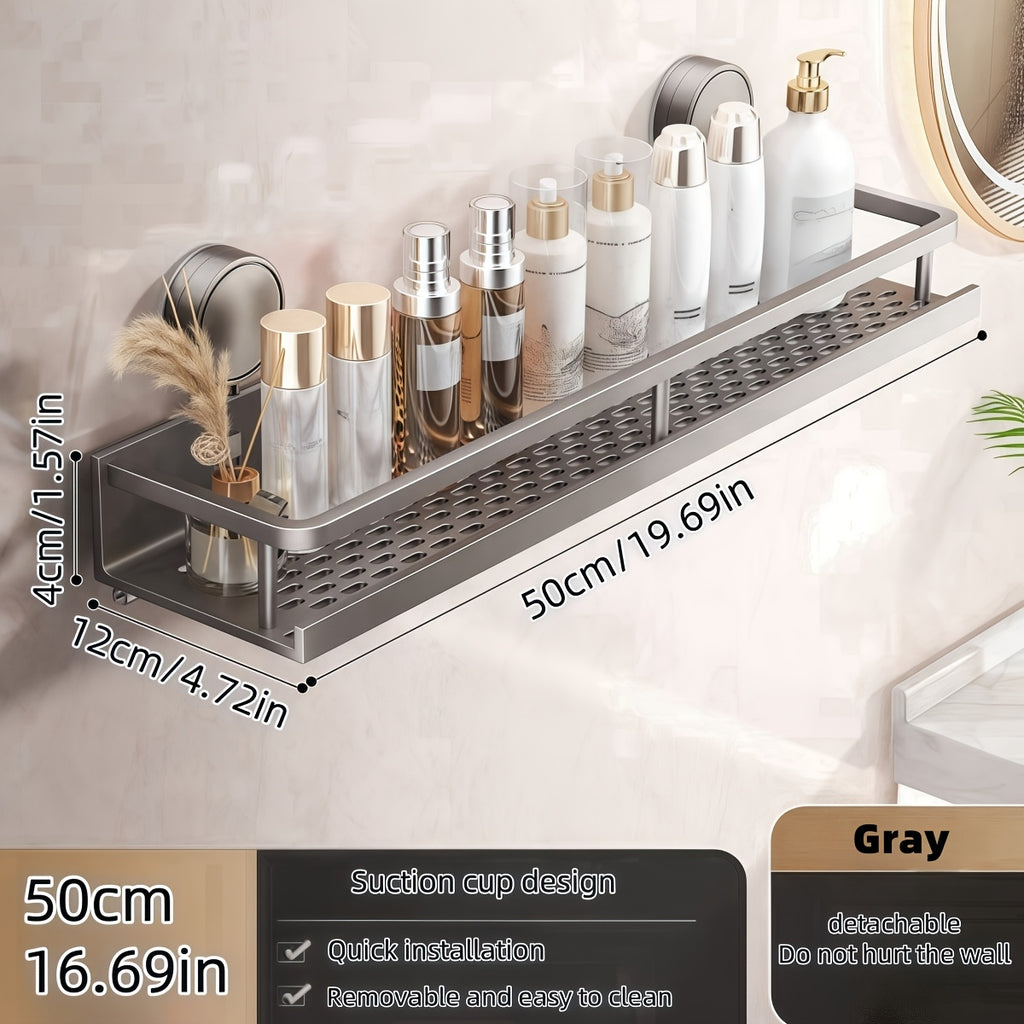 Can Racks, Space-Saving Bathroom Storage Rack - 11.81-In/15.75-In Metal Shelf with Ventilated Grid, Holds Skincare, Plants & Decor, No Drilling Required Storage And Organization