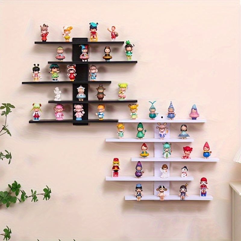 5-Tier Wall Shelves | Fiberboard Setup, Versatile Display Racks for Office And Home Decoration, Ideal for Holding Statues And Small Figurines, Shelf Decorative Pieces, Perfect Gifts for Thanksgiving And Christmas, Adjustable, Floating Shelves