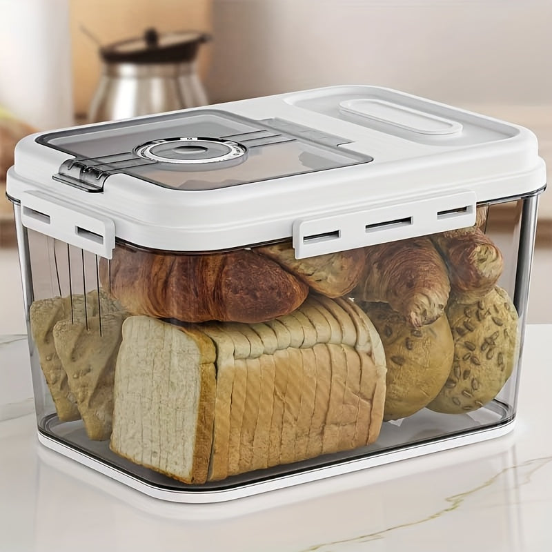 Food Storage Containers – fresh-bread countertop organization, Airtight Bread Box Large Sealed Food Storage