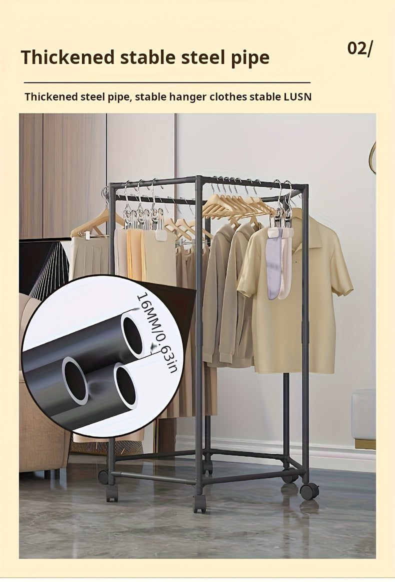 Versatile Adjustable Home Storage Rack – durable multi-purpose storage, Hexagonal Rotary Clothes Rack Self-Standing Vertical Clothing Hanging Rack Suitable for Laundry And Household, designed for American homes, daily convenience and practical giftin