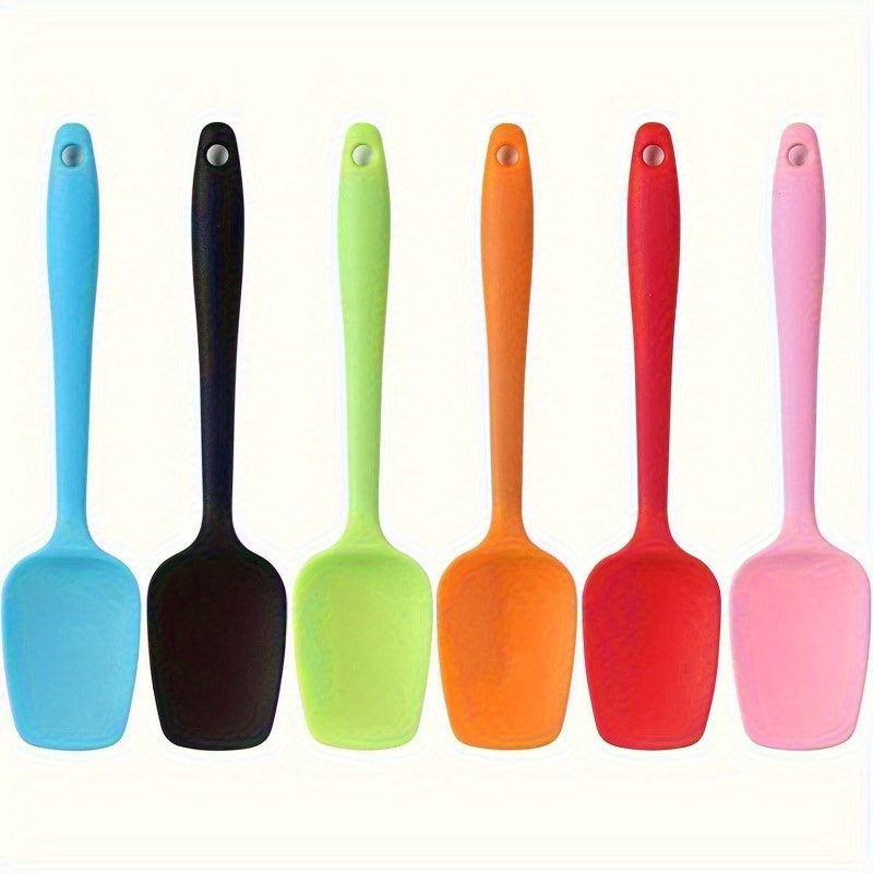 Silicone Spatula Set - Non-Stick, Heat Resistant Cooking Utensils for Baking, Mixing, and Flipping - Includes Cake, Biscuit, and Pastry Scrapers - Colorful Christmas Design, Butter Cake Scraper, Scraper Set