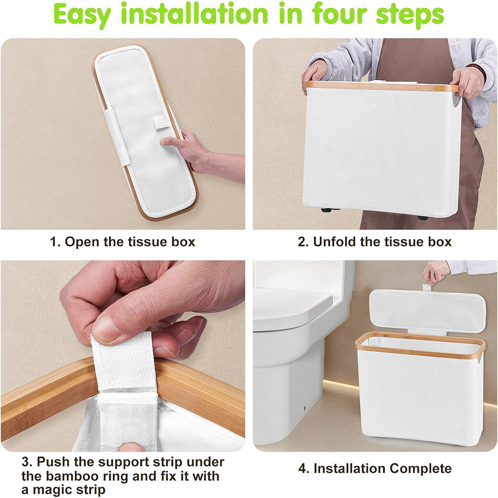 Smart Stackable Home Storage Bins – portable space-saving storage, Bamboo Toilet Paper Storage Basket with Lid Large Capacity Holds 12 Rolls Multi-functional Bathroom, designed for American homes, daily convenience and practical gifting
