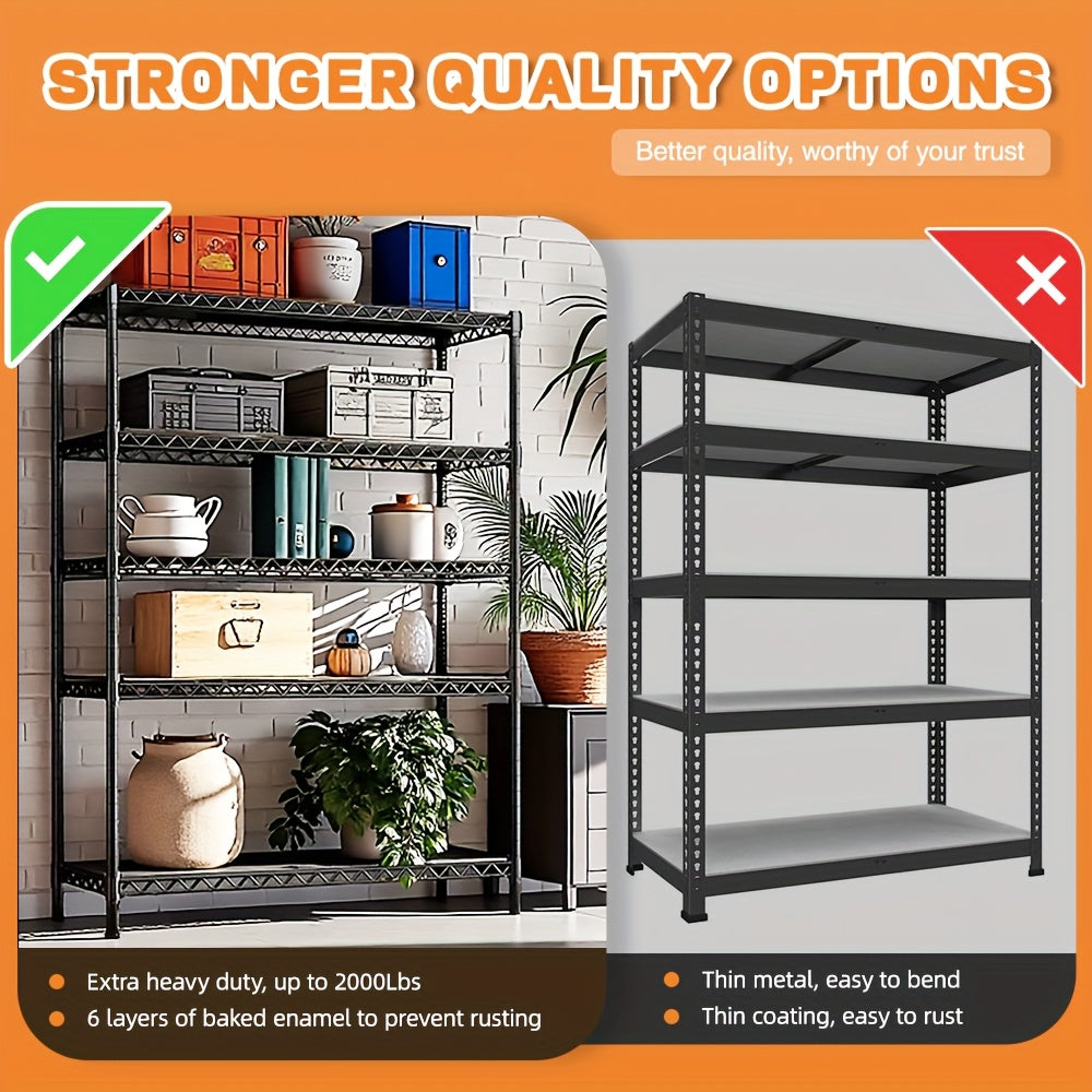 Smart 5/4/3 Tier Adjustable Home Storage Rack – durable multi-purpose storage, MZG 2000 1600 1000 Lbs 5 4 3 Tier Storage Shelving Steel Heavy Duty, designed for American homes, daily convenience and practical gifting
