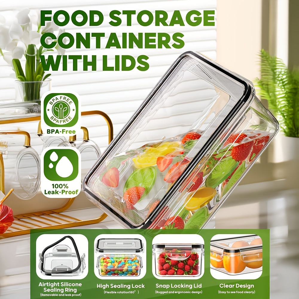 Kitchen Essential – [Reusable Airtight Containers] 70/62/54Pcs Food Storage Container Set With Lids Meal Prep Lunch Boxes (26/30/34 Containers + 26/30/34 Lids + Stickers + 1 Pen) Reusable Co