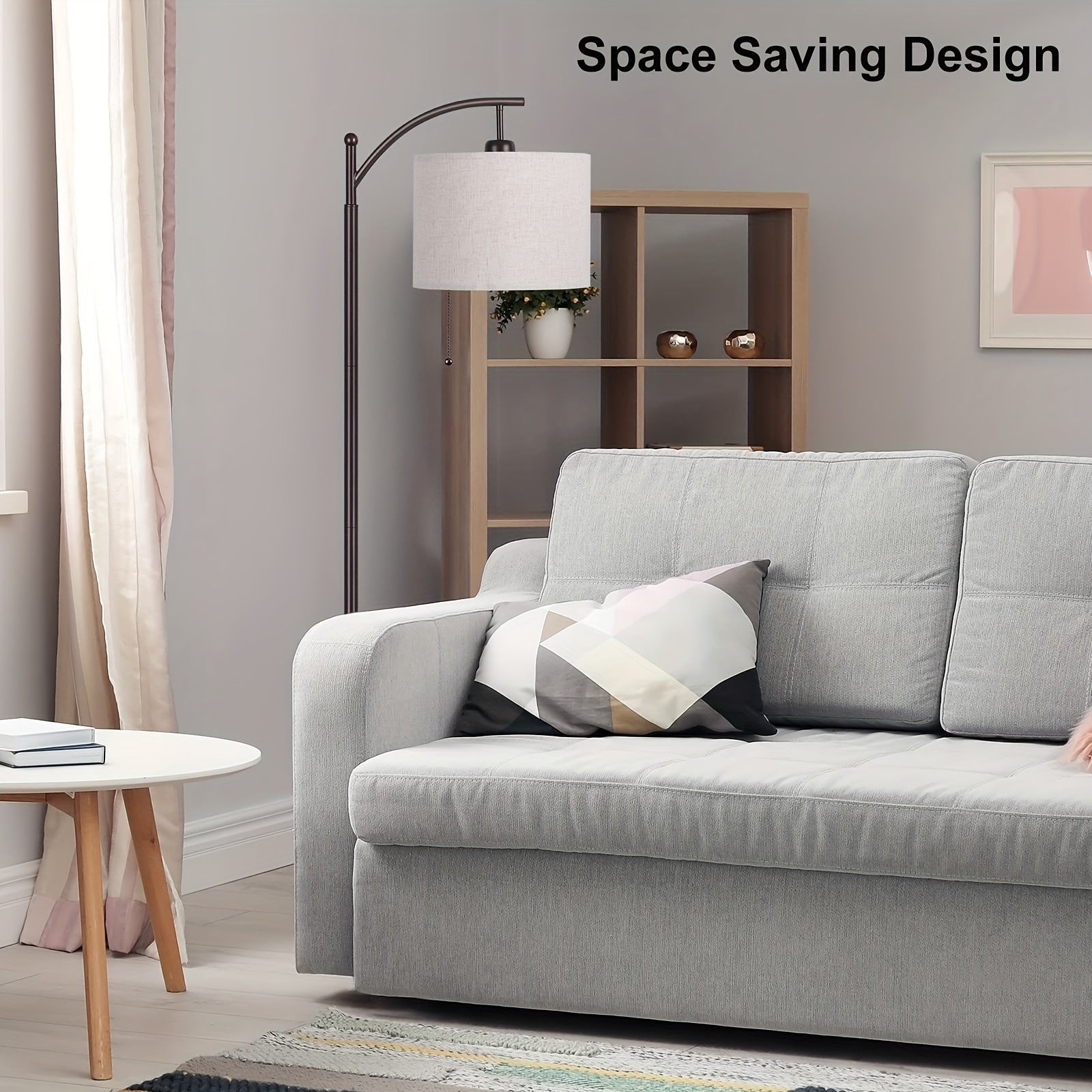Space-Saving Decorative Home Lighting – warm functional room lighting, Modern Arc Floor Lamp for Living Room Bedroom Office Bright Lighting And Soft White, designed for American homes, daily convenience and practical gifting