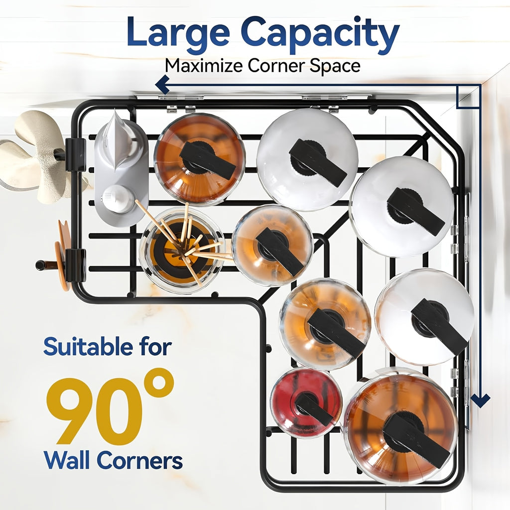 Premium 5pcs Adjustable Home Storage Rack – durable multi-purpose storage, Corner Shower Shelf 5pcs Set Adhesive Mounted Rust-Proof Corner Shower Organizer with Soap Dish, designed for American homes, daily convenience and practical gifting