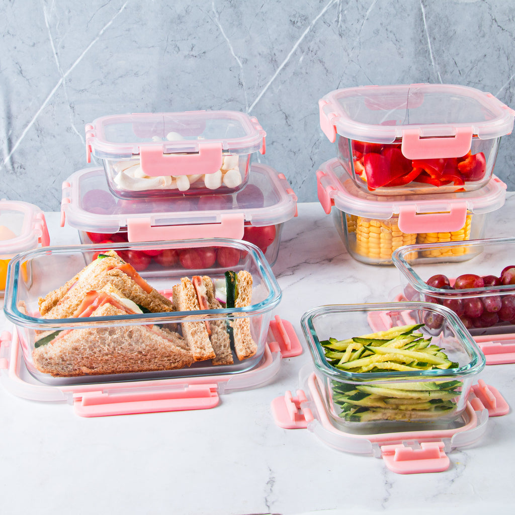 Easy-Access 12pcs Glass Meal Prep Container Set – leak-resistant reusable meal prep, 12pcs Glass Food Storage Containers with Lids Meal Prep Pantry Kitchen Storage Containers for, designed for American homes, daily convenience and practical gifting