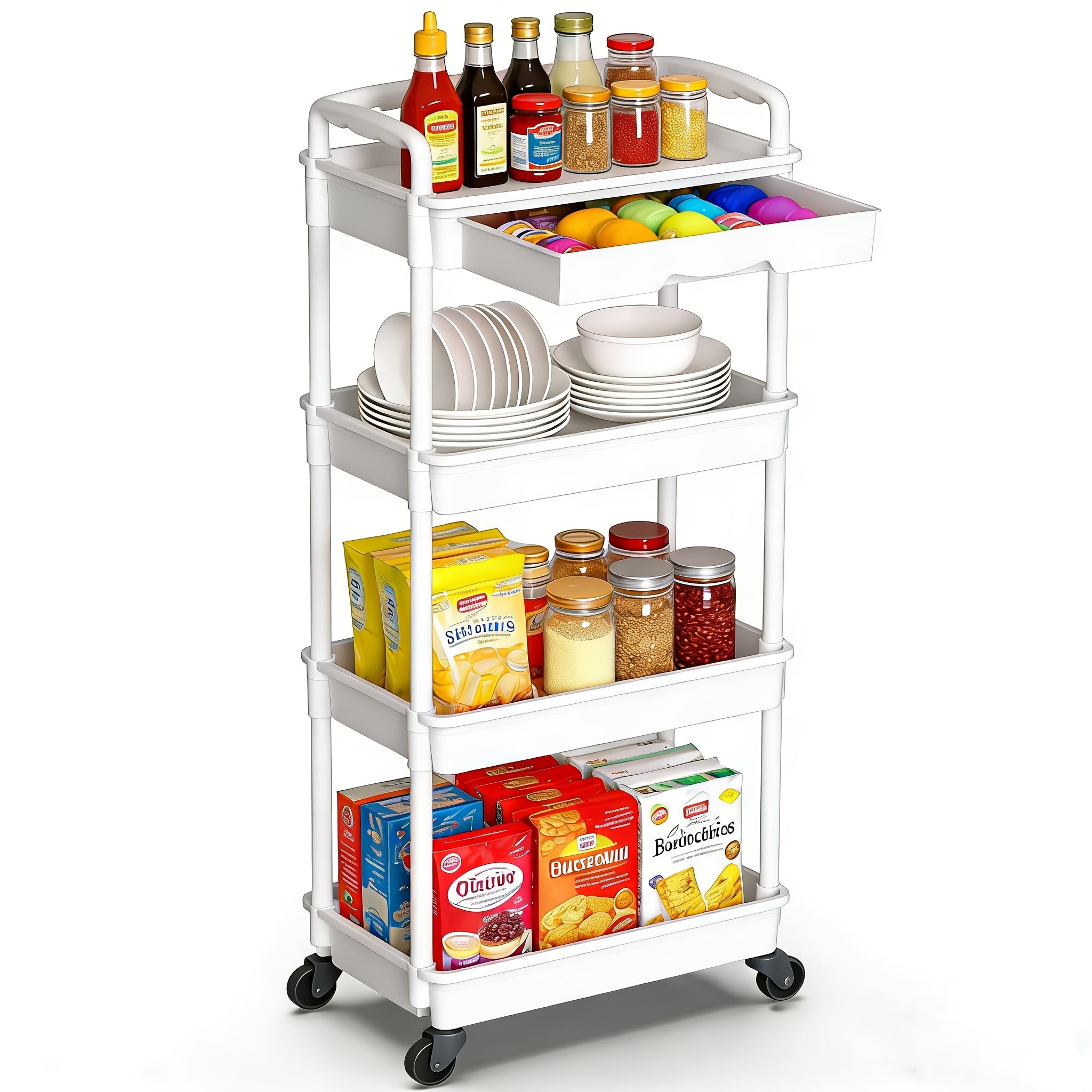 Home Organizer – Easy-Access 3/4 Tier Refrigerator Bottle Organizer – easy-access beverage storage,