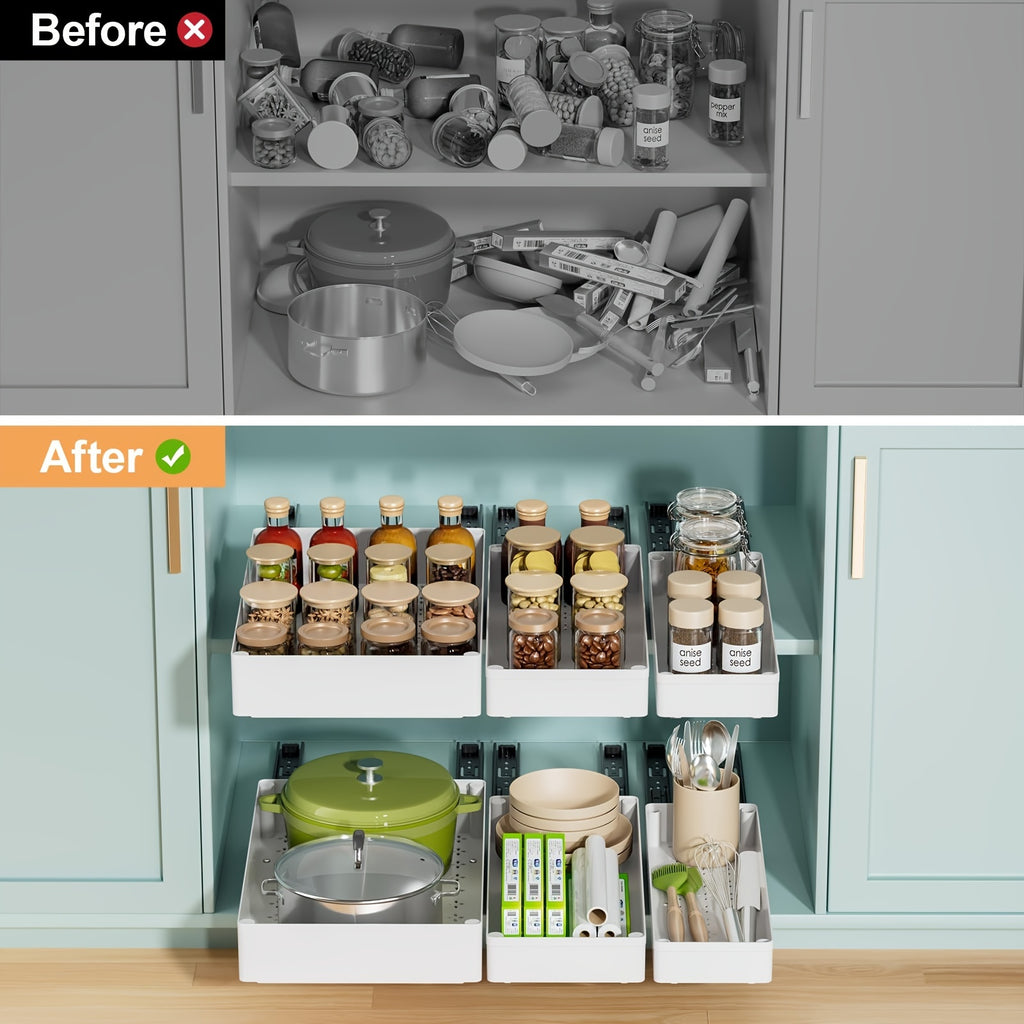 Versatile 3 Pack Pull-Out Cabinet Organizer – smooth-access cabinet organization, 3 Pack 15 7 Deep Pull Out Drawers For Pull-Out Cabinet Organizer Slide Out, designed for American homes, daily convenience and practical gifting