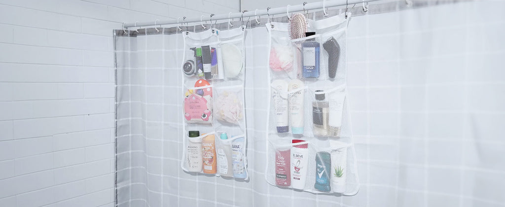 Mesh Shower Caddy, Hanging Shower Organizer with Quick Drying Mesh, Portable Space Saving Bathroom Organizer to Shampoo, Hold Soap and Cruise Ship Essentials, White, 1/2/3/4pcs