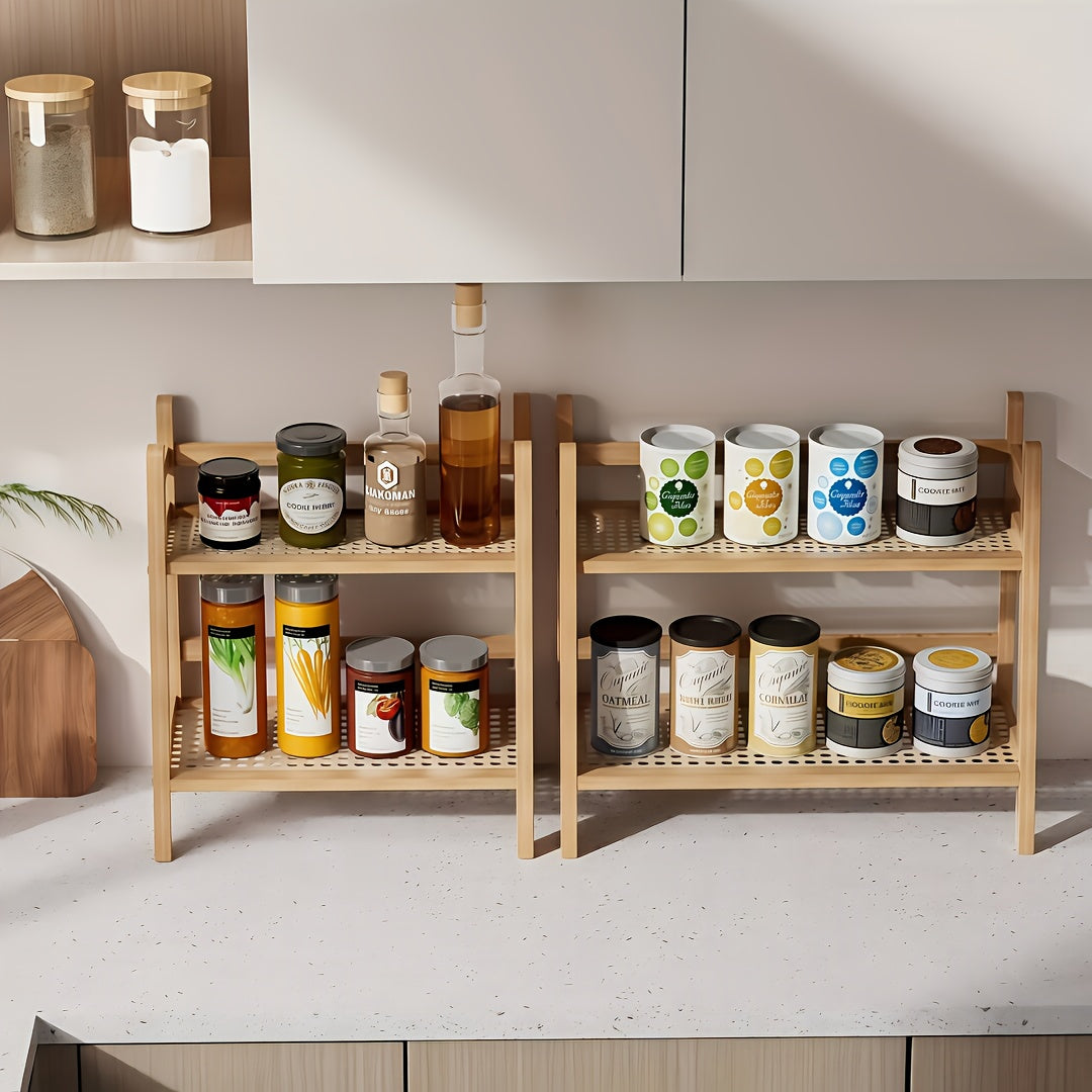 Multi-Purpose 2/3Tier Adjustable Kitchen Storage Rack – multi-purpose organization, durable space-saving design, designed for American kitchens, pantries, apartments, home organization, daily use and practical gifting
