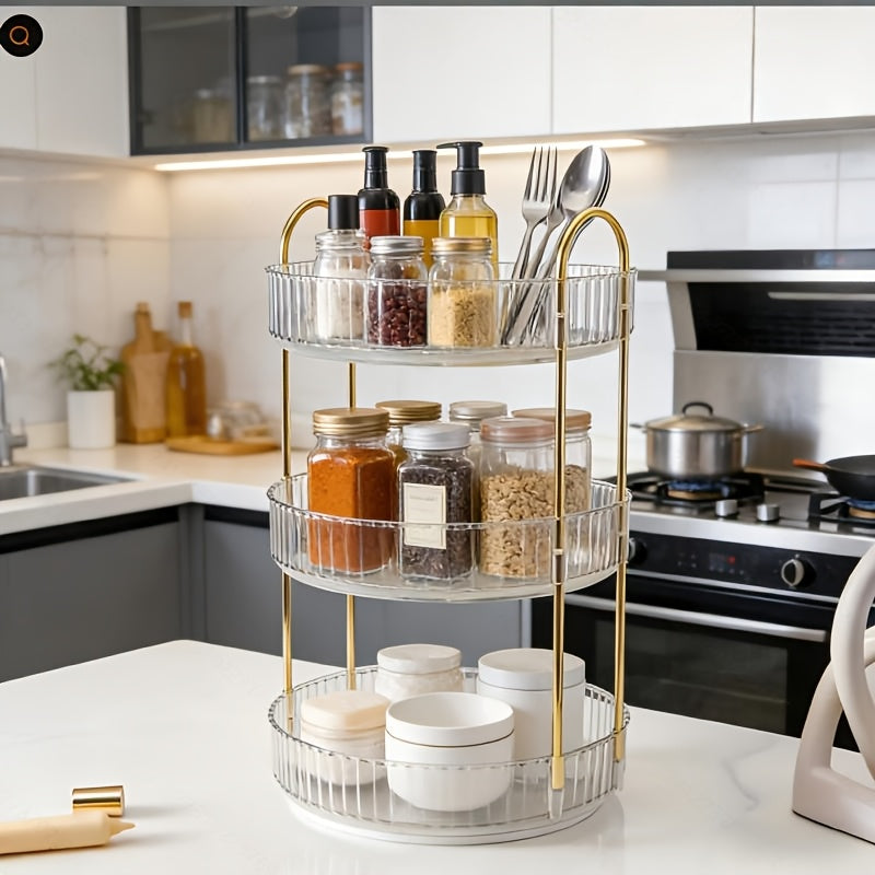 Smart Glass Spice Jar Set – clear reusable pantry storage, 360-Degree Rotating Seasoning Storage Box Suitable for Kitchens Bathrooms And Dressing Tables - Large, designed for American homes, daily convenience and practical gifting