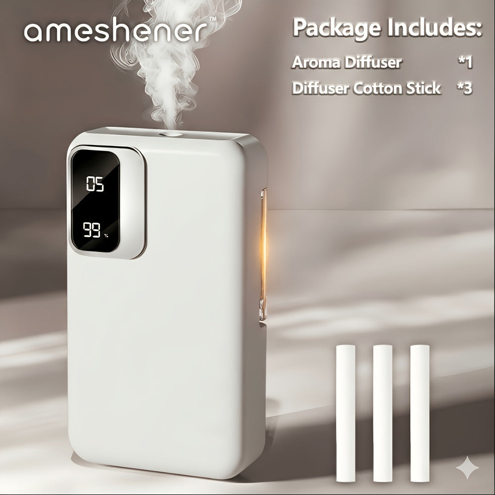 Essential Oil Refill Pack Sold Separately. 1800mAh Ultrasonic Aroma Diffuser With 7-level Control. Fine Mist Diffusion To Quickly Eliminate Hotness In The Bedroom, Bathroom, Toilet Odors And Study Room Odors. Digital USB Charging. Ideal Choice For N