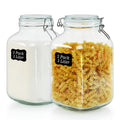 Compact 106 Oz Mason Jar Set – clear reusable pantry storage, 106 Oz Square Glass Jars With Airtight Lid Large Mason Jars Wide Mouth Storage, designed for American homes, daily convenience and practical gifting
