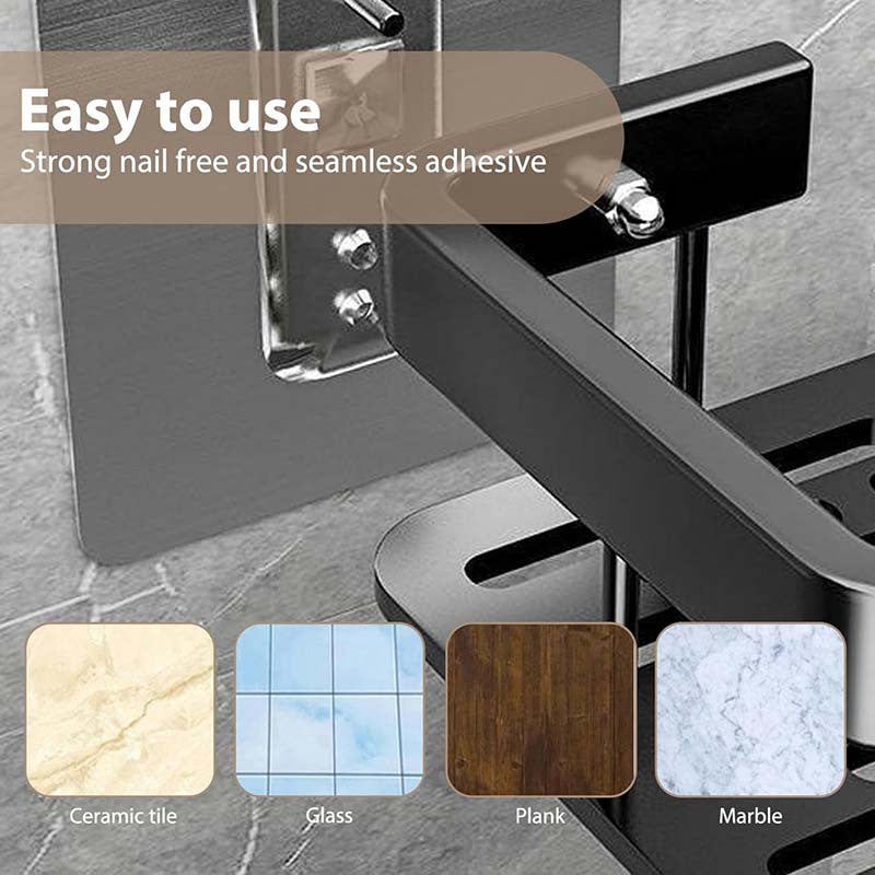 Kitchen Essential – Multi-Piece Camping RV Special Drilling-Free Storage Rack Bathroom Wall-Mounted Toilet Storage Rack Car Kitchen And Bathroom Dual-Purpose Shelf Cosmetic Shampoo Space-Sav