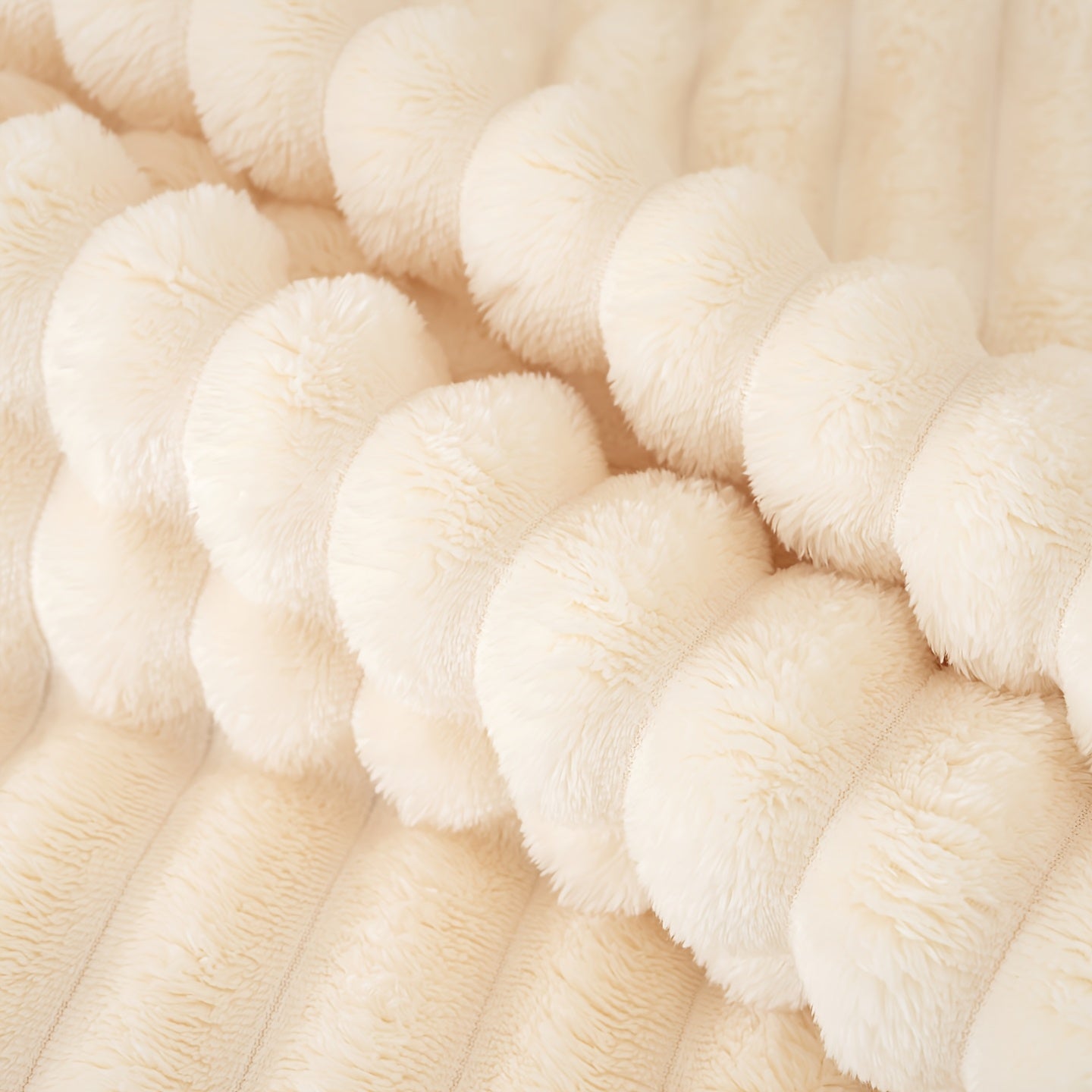 Versatile Cozy Home Textile Accent – comfortable everyday home styling, Luxurious Double-Sided Faux Rabbit Fur Throw Blanket - Cozy Striped Flannel Soft And Warm, designed for American homes, daily convenience and practical gifting