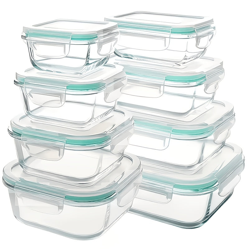 Easy-Access 24/16pcs Glass Meal Prep Container Set – leak-resistant reusable meal prep, 24 16pcs 12 8 Lids 12 8 Containers Sealed Glass Food Storage Container Outdoor, designed for American homes, daily convenience and practical gifting