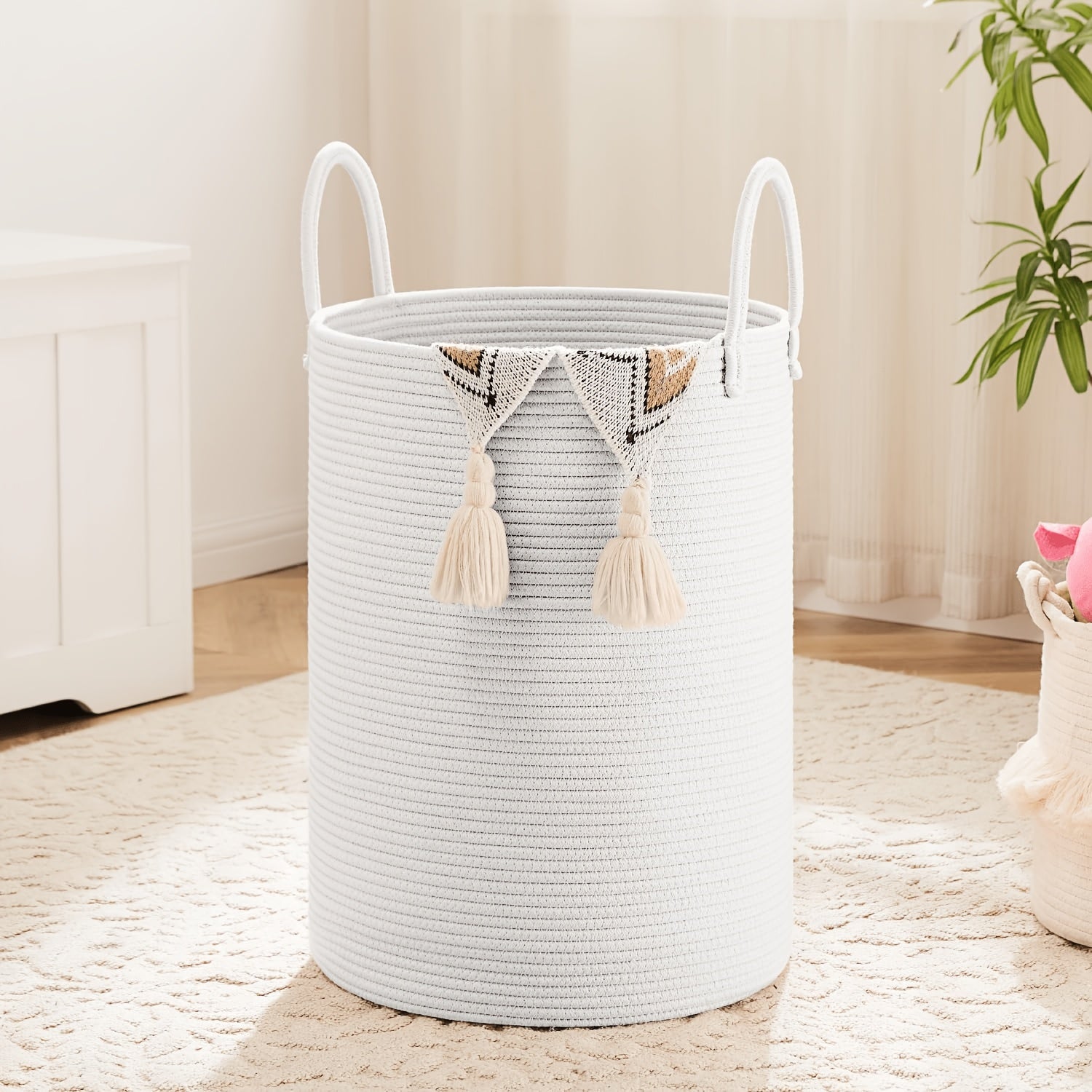 Home Living Essential – Collapsible Laundry Basket Woven Rope Laundry Hamper 12 15gal 15 85gal 21 13gal