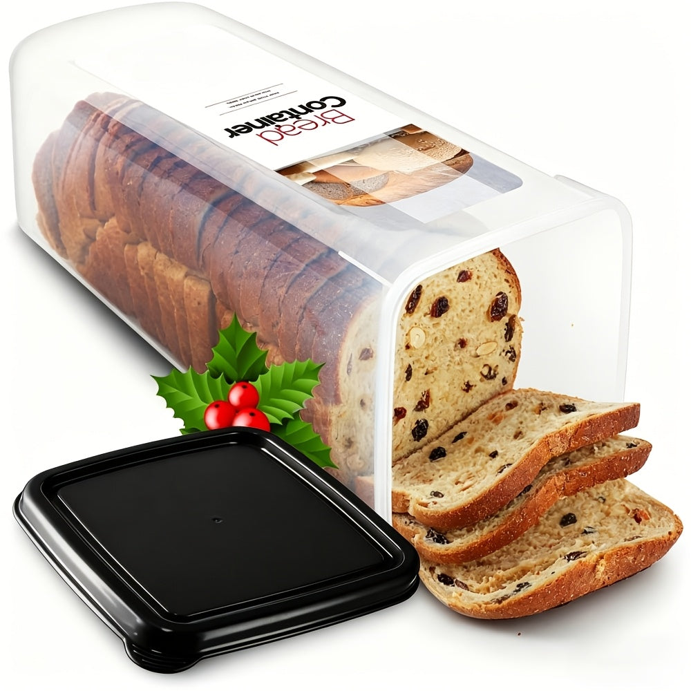 Home Organizer – fresh-bread countertop organization, Plastic Bread Box with Top Lid - Freezer-Safe