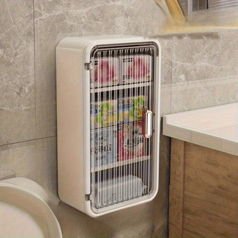 Versatile 2pcs Adjustable Home Storage Rack – durable multi-purpose storage, 2pcs 1pc Modern minimalist bathroom storage box wall-mounted storage rack tissue box with compartments, designed for American homes, daily convenience and practical gifting