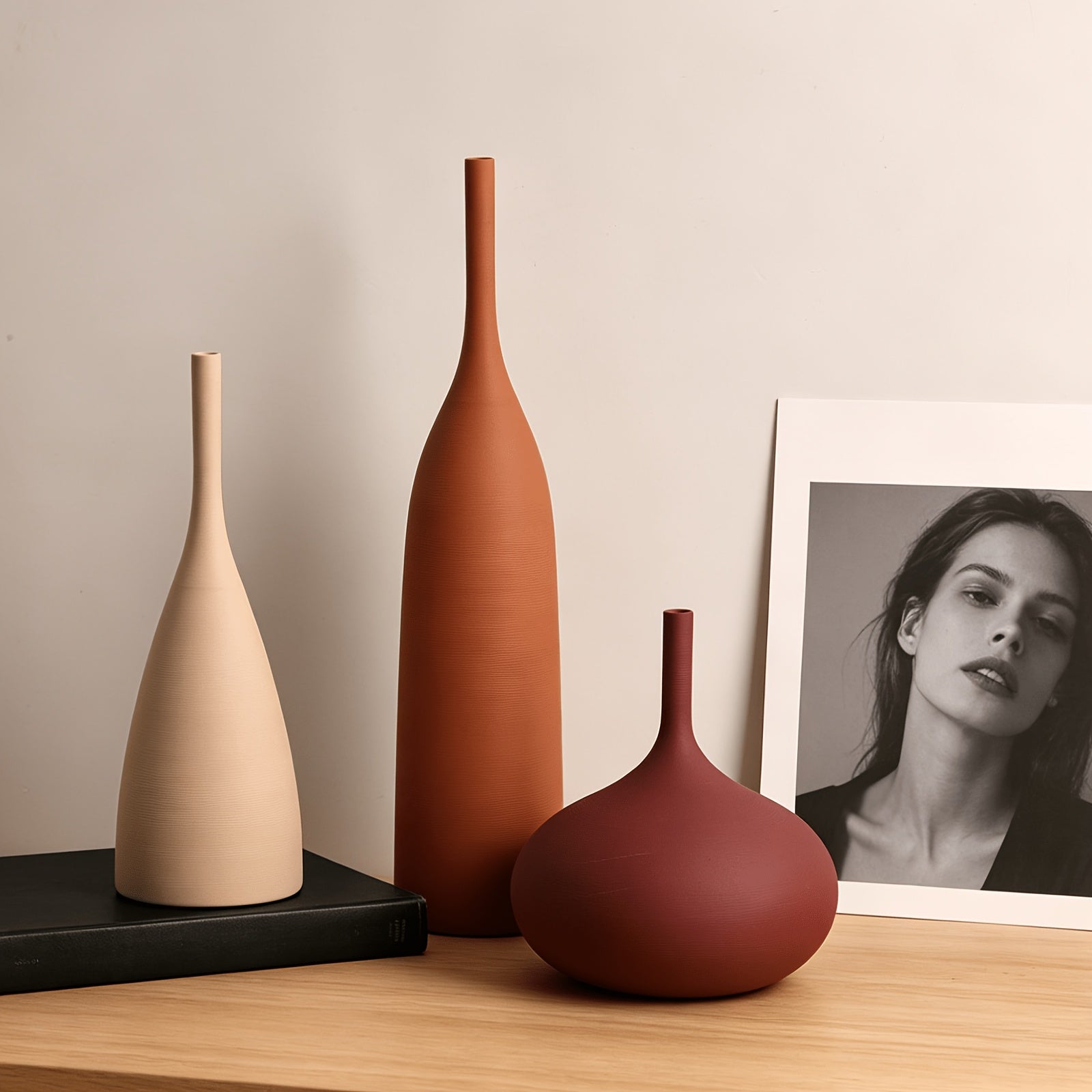 Smart Ceramic Flower Vase – tabletop floral display and modern home decor, Ceramic Vases Set of 3 Modern Boho Vases for Centerpiece Decor Matte, designed for American homes and practical gifting
