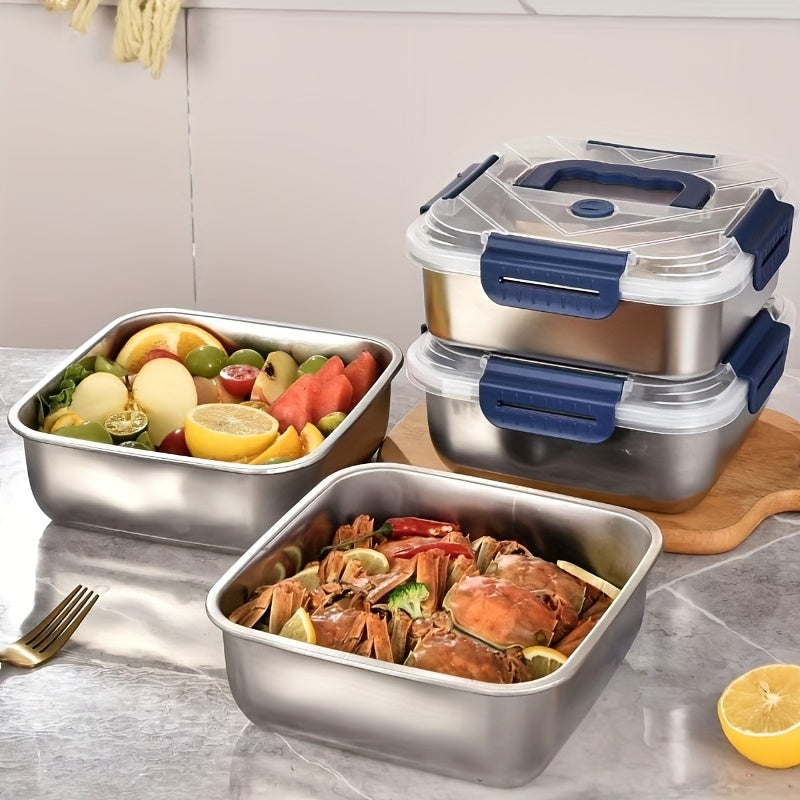 Compact 20/16/12/10/5/4pcs Refrigerator Storage Organizer – easy-access fridge organization, 20 16 12 10 5 4pcs Stainless Steel Airtight Food Storage Containers Sealed Fresh, designed for American homes, daily convenience and practical gifting