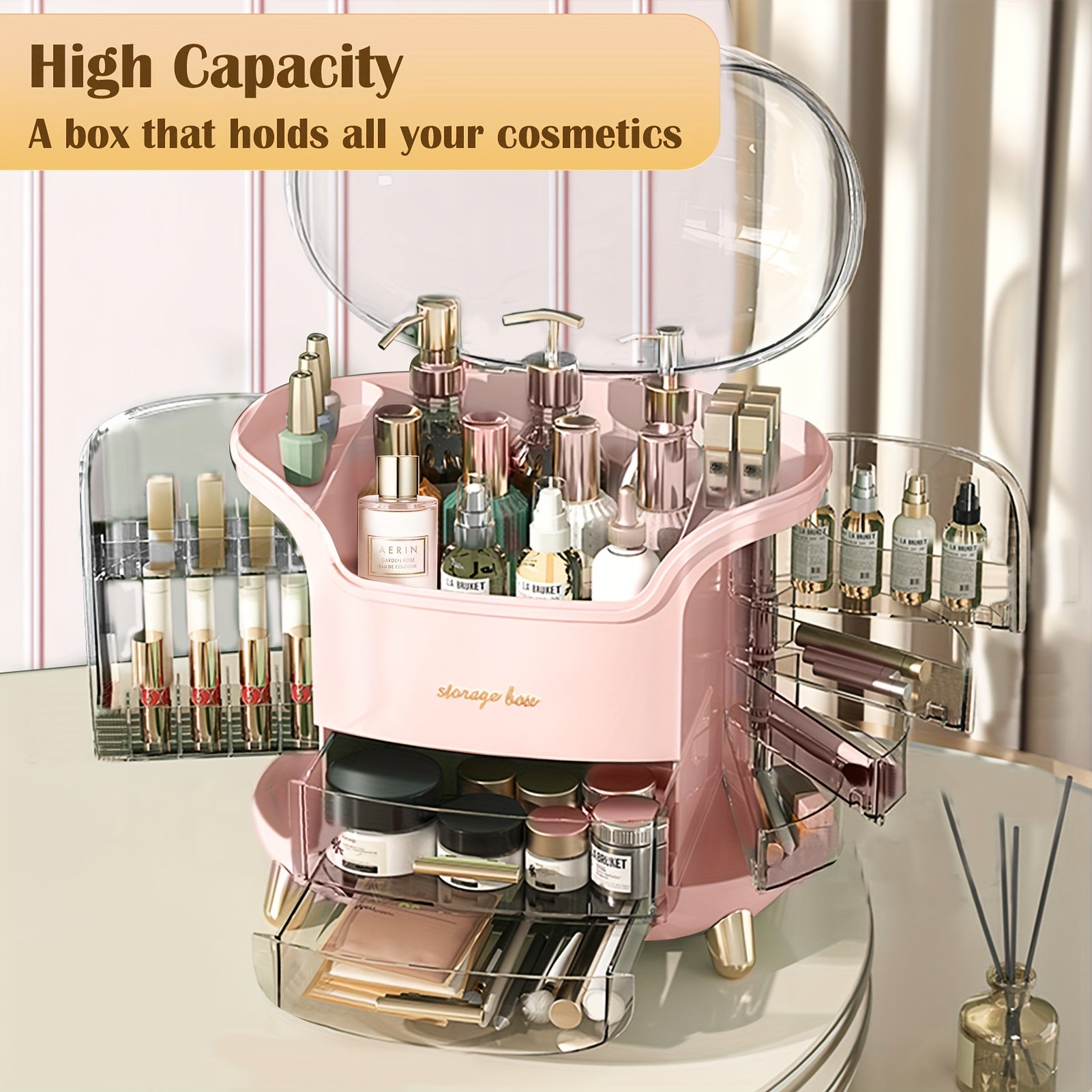 Premium Stackable Storage Drawer – smooth-access cabinet organization, Makeup Storage Organiser with Clear Lid Skincare Organiser Drawers Beauty Holder Cosmetic Organisers for, designed for American homes, daily convenience and practical gifting