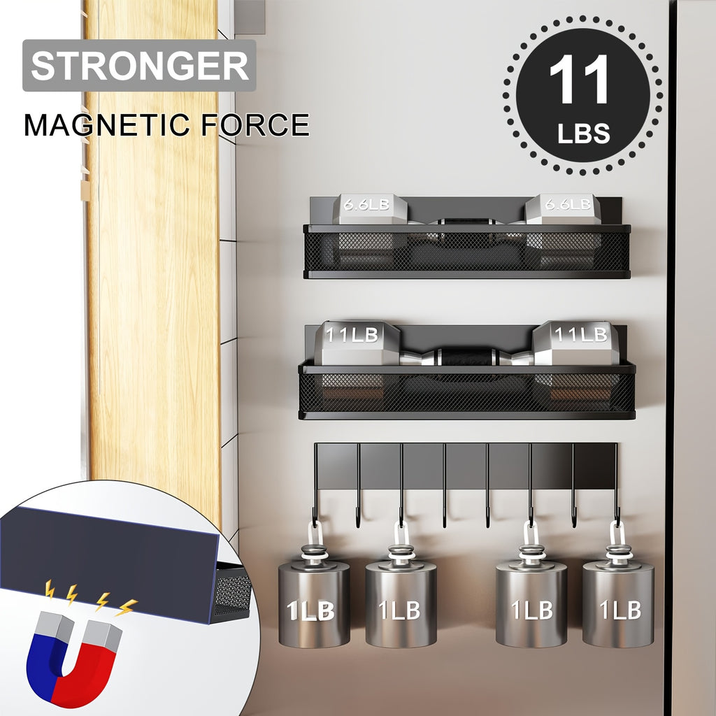 Modern 2/4 Pack Adjustable Home Storage Rack – durable multi-purpose storage, 2 4 Pack Magnetic Spice Rack For Refrigerator Magnetic Shelf Fridge Magnet Organizer Magnetic, designed for American homes, daily convenience and practical gifting
