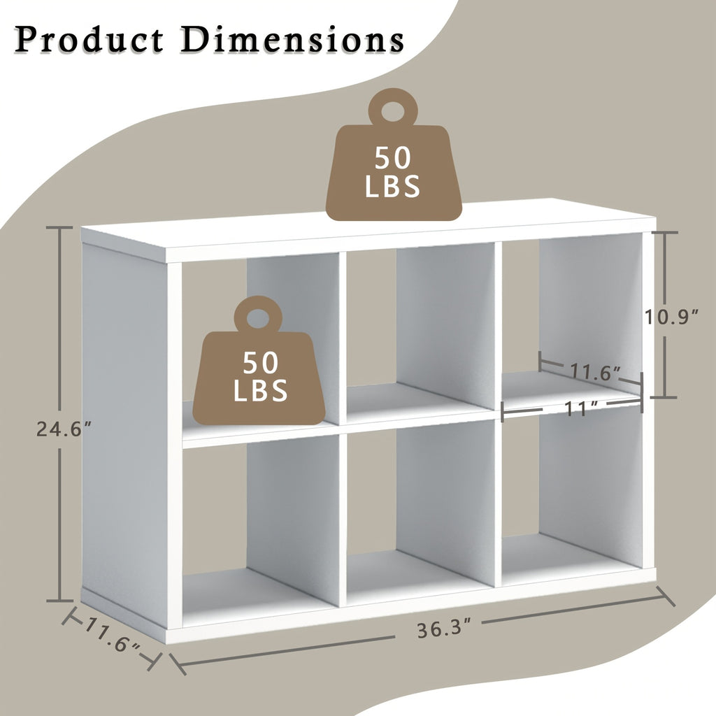 2/3/4/6/8/9 Thick Frame Bookshelf, Open Back Panel Cube Storage Cabinet, Floor-standing Bookshelf With Anti-tip Kit, Wooden Open Display Rack For Living Room, Bedroom, Study, White/chocolate Open Bookshelf, With Open Back