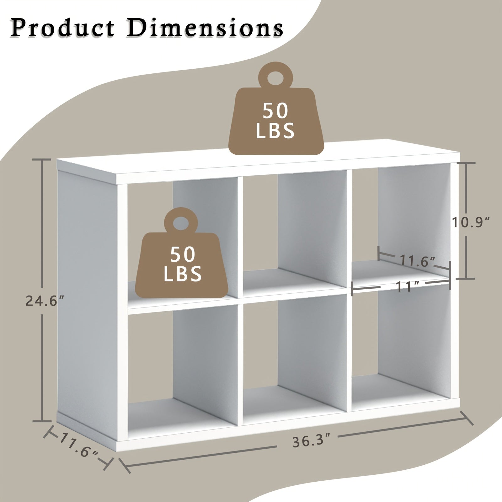 2/3/4/6/8/9 Thick Frame Bookshelf, Open Back Panel Cube Storage Cabinet, Floor-standing Bookshelf With Anti-tip Kit, Wooden Open Display Rack For Living Room, Bedroom, Study, White/chocolate Open Bookshelf, With Open Back