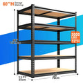 Kitchen Essential – [Heavy Duty Shelving] Heavy Duty 5 Tier 2000LBS Metal Shelving Units | 60"H for garage Shelving Storage Shelves, Adjustable Metal Shelving Unit For Garage Shelves Rack Sh