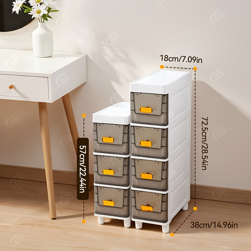 Compact Pull-Out Cabinet Organizer – smooth-access cabinet organization, Deluxe Slim Storage Cabinet with Drawers - Durable Waterproof PP Material Multi-Purpose Organizer with, designed for American homes, daily convenience and practical gifting