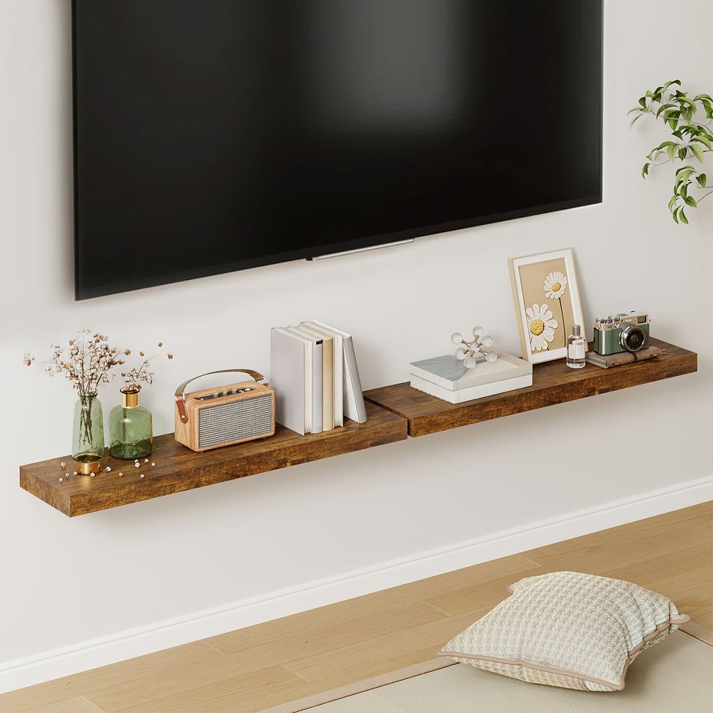 Premium 2/4/6pcs Home Storage Organizer – space-saving everyday organization, TOMNK 2 4 6pcs Set Floating Shelves 15 7-inch 19 7-inch 22-inch Wooden Wall-Mounted, designed for American homes, daily convenience and practical gifting