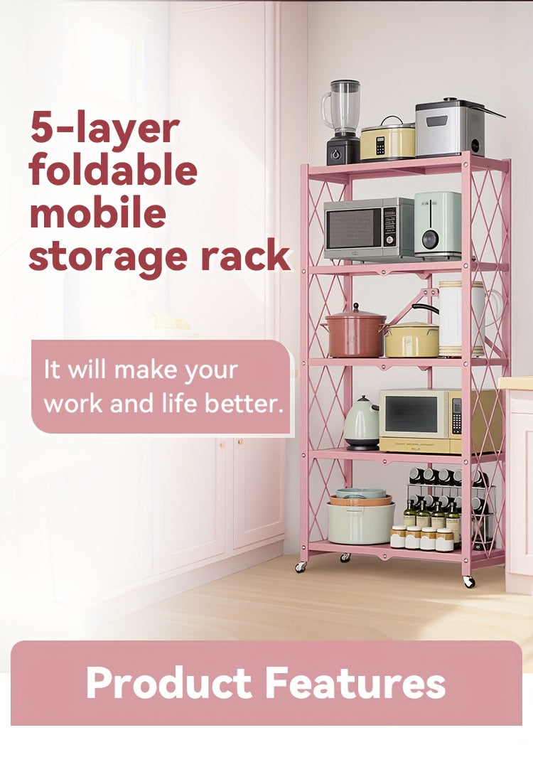 Heavy-Duty Adjustable Home Storage Rack – durable multi-purpose storage, 3 4 5- Tier Movable Vertical Multi-Functional Storage Racks Portable Metal Folding Storage Racks, designed for American homes, daily convenience and practical gifting