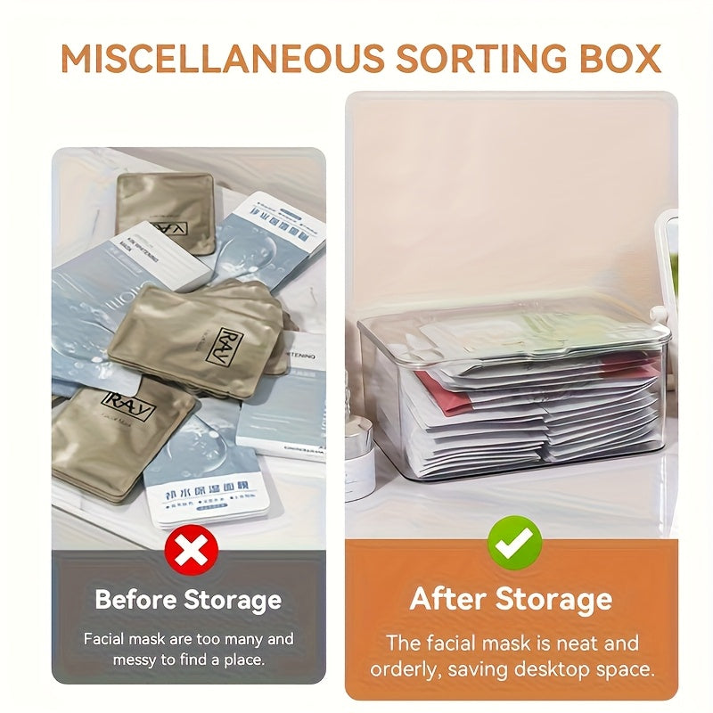 2-6pcs Large Stackable Storage Boxes, Transparent Plastic Storage Box with Lid, Home Office Additions Organizer, for Kitchen Food, Cosmetics, Makeup, Office Additions, Stationery, Desk & Drawer Organizer for Home Storage