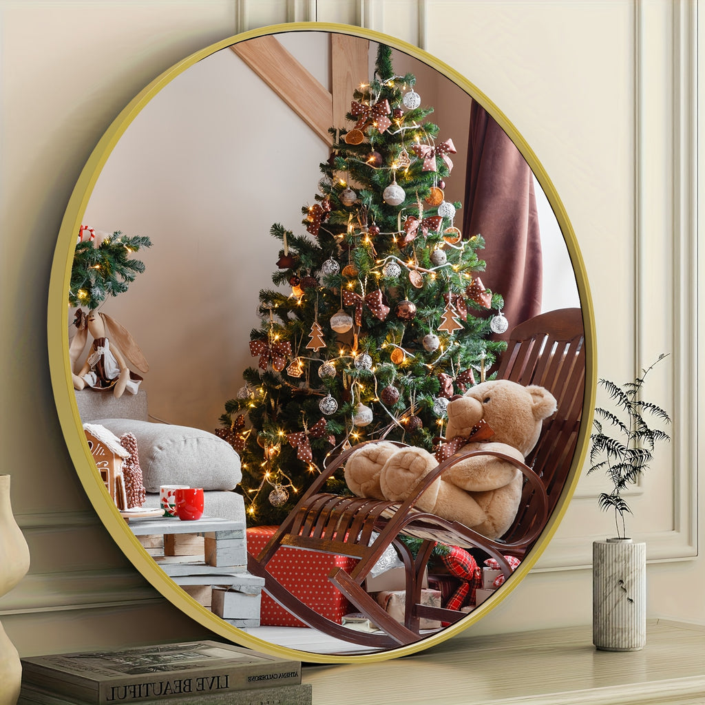 Easy-Access Home Accent Rug – comfortable decorative floor coverage, Round Metal Wall Mirror with - Matte Frame Easy-Hang Modern Decorative Mirror Suitable for, designed for American homes, daily convenience and practical gifting