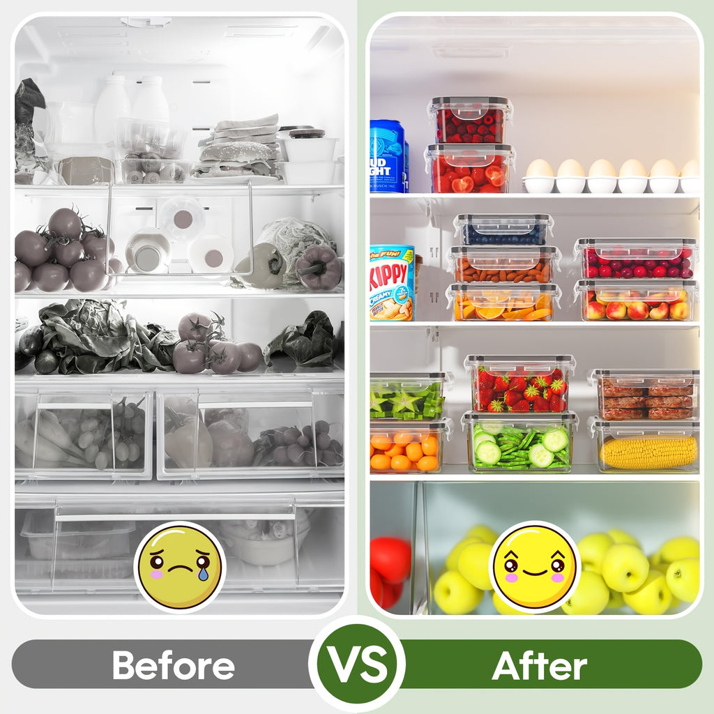 Compact 48pcs Airtight Food Storage Containers – leak-resistant reusable meal prep, 48pcs set Food Storage Container Set Crisper Easy Fix Lids 24 Lids 24 Containers, designed for American homes, daily convenience and practical gifting