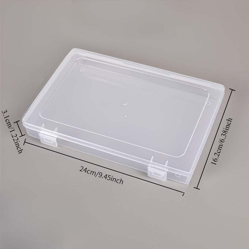 3pcs Clear Plastic Storage Bins, A5 Size Transparent Plastic Organizer, Flip-Top Stackable Storage Box with Label Holders, Desktop Document Organizer for Office & Home