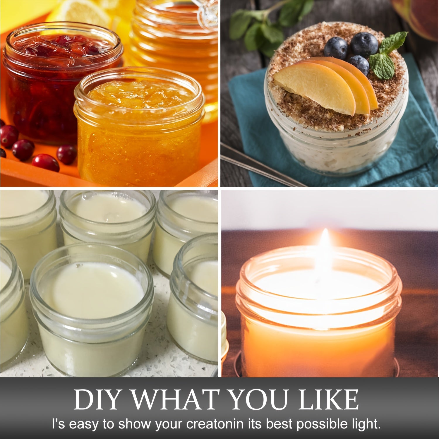 12/16/24/40/48pcs - 4 OZ Mason Jars Canning Jars for Kitchen Organizers And Storage, Jelly Jars with Regular silvery Lids, Ideal for Jam, Honey, Wedding Favors, Shower Favors, Spice Jars, Local Warehouse